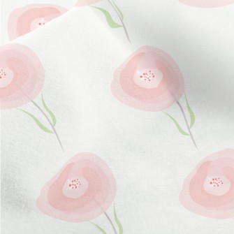 Gentle Pink Flowers Micro Fleece