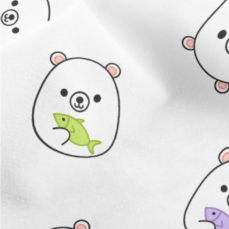 White Bear Holding Colorful Fi Micro Fleece