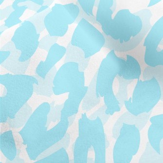 Bright Aqua Leopard Print Micro Fleece