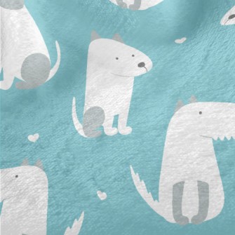 Spotted White Cute Dog Minky