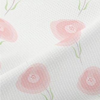 Gentle Pink Flowers Piqué