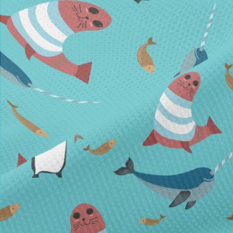 Narwhal Penguins And Seals Piqué