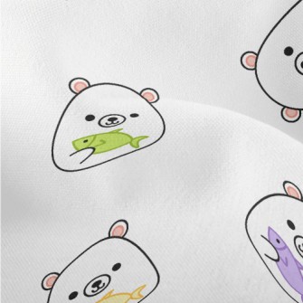 White Bear Holding Colorful Fi Lightweight Performance Linen