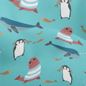 Narwhal Penguins And Seals Lightweight Performance Linen