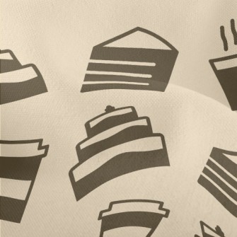 Coffee Cake Pattern Lightweight Performance Linen