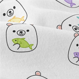 White Bear Holding Colorful Fi Modern Jersey