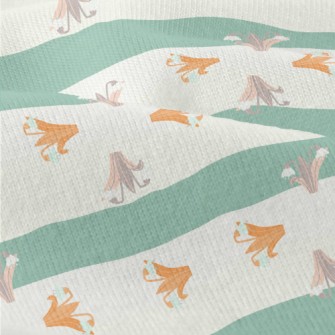 Orange Pink Hyacinth And Leave Modern Jersey