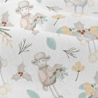 Hand Drawn Sheep With Christma Modern Jersey