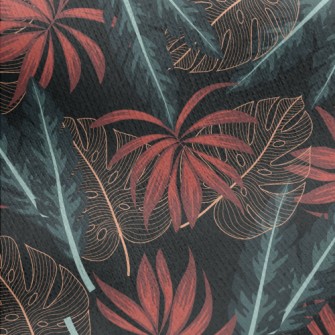 Original Tropical Exotic Plant Jersey Backed Fleece
