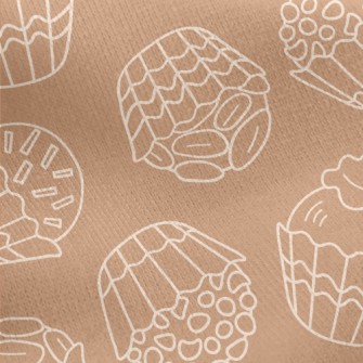 Simple Lines Sweet Small Cake Jersey Backed Fleece