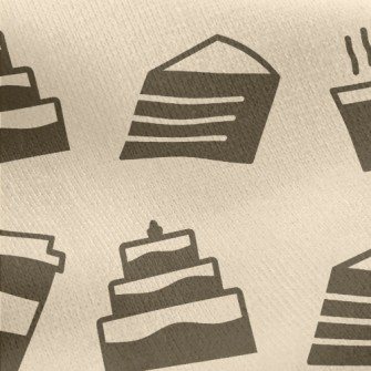 Coffee Cake Pattern Jersey Backed Fleece