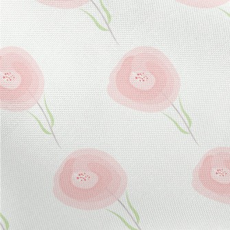 Gentle Pink Flowers Pongee