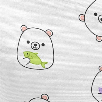 White Bear Holding Colorful Fi Pongee