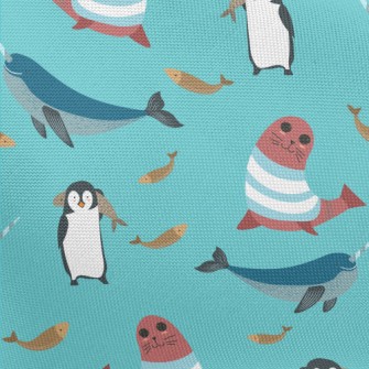 Narwhal Penguins And Seals Pongee