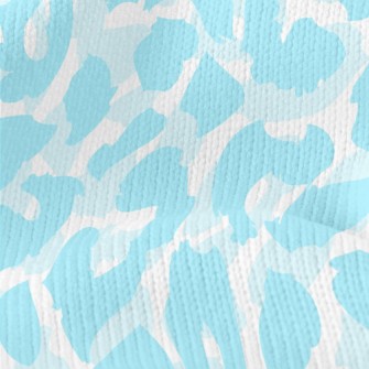 Bright Aqua Leopard Print Stretch Jersey