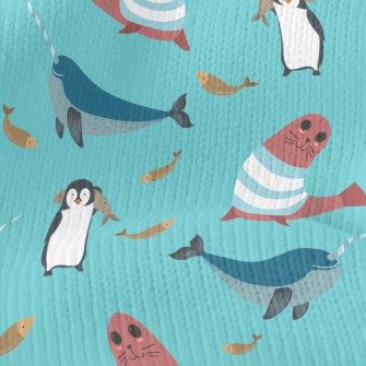 Narwhal Penguins And Seals Stretch Jersey