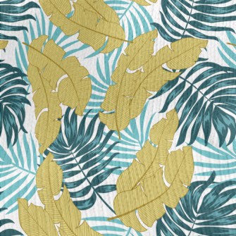 Colorful Green, Blue And Yello Stretch Jersey