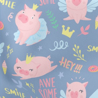 Piglets Who Turned Into Prince Lightweight Cotton Poplin