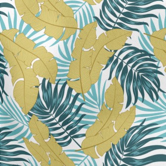 Colorful Green, Blue And Yello Lightweight Cotton Poplin