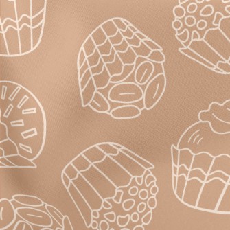 Simple Lines Sweet Small Cake Lightweight Cotton Poplin