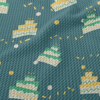 Green And Yellow Three-layer C Birdseye Piqué