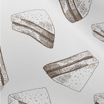 Hand Drawn Sketched Sandwich Chiffon