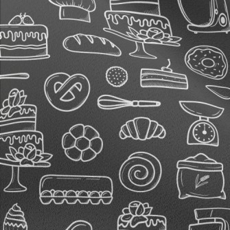 White Line Bakery Pattern Chiffon