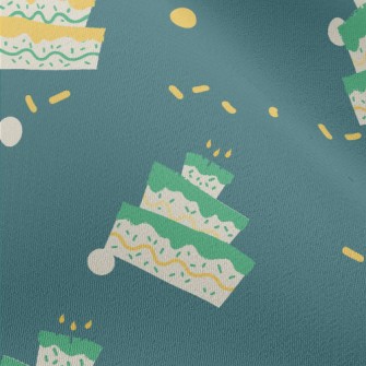 Green And Yellow Three-layer C Chiffon
