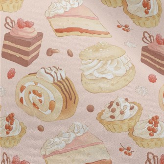 Hand Drawn Sweet Cake Dessert Chiffon