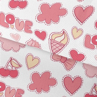 Pink Love Food Cloud Pattern Waterproof Oxford