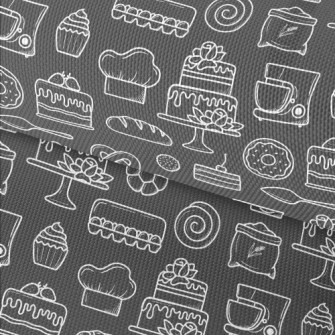 White Line Bakery Pattern Waterproof Oxford