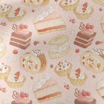 Hand Drawn Sweet Cake Dessert Waterproof Canvas