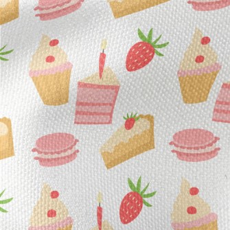 Strawberry Flavored Cake Macar Waterproof Canvas