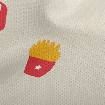 French Fries With Ketchup Athletic Mesh Flat Back