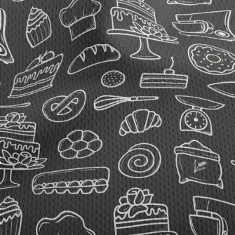 White Line Bakery Pattern Athletic Mesh Flat Back