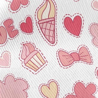 Pink Love Food Cloud Pattern Standard Corduroy