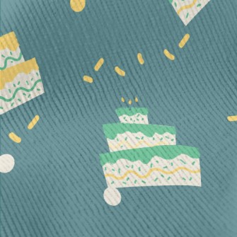 Green And Yellow Three-layer C Standard Corduroy