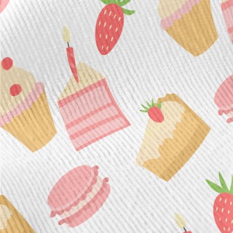 Strawberry Flavored Cake Macar Standard Corduroy