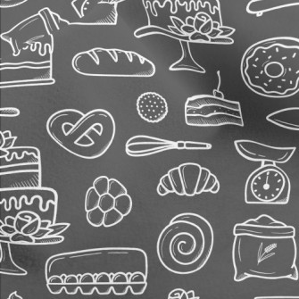 White Line Bakery Pattern Micro Fleece