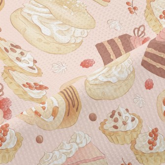 Hand Drawn Sweet Cake Dessert Piqué