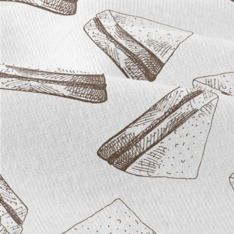 Hand Drawn Sketched Sandwich Modern Jersey