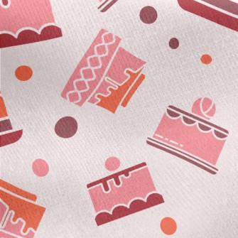 Simple Color Block Cake Patter Jersey Backed Fleece