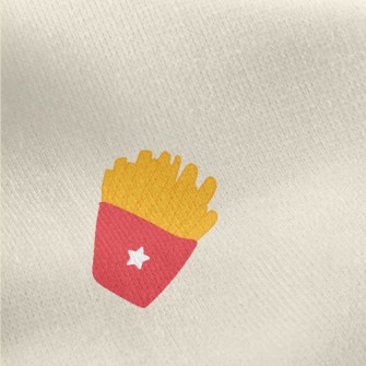 French Fries With Ketchup Jersey Backed Fleece