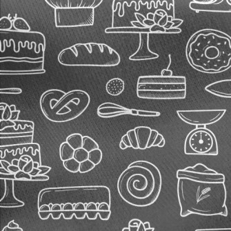 White Line Bakery Pattern Jersey Backed Fleece