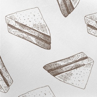 Hand Drawn Sketched Sandwich Pongee