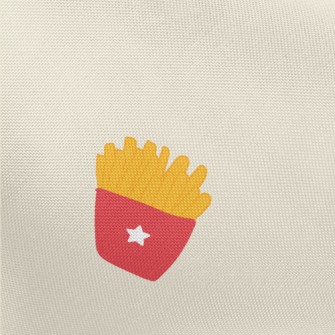 French Fries With Ketchup Pongee