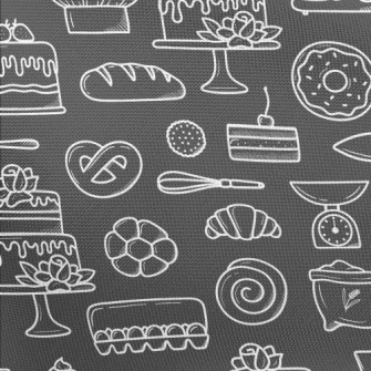 White Line Bakery Pattern Pongee