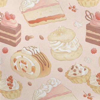 Hand Drawn Sweet Cake Dessert Pongee