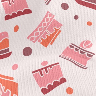 Simple Color Block Cake Patter Stretch Jersey