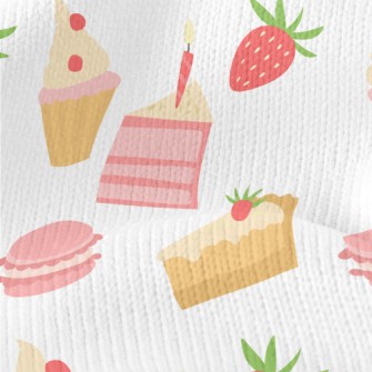 Strawberry Flavored Cake Macar Stretch Jersey